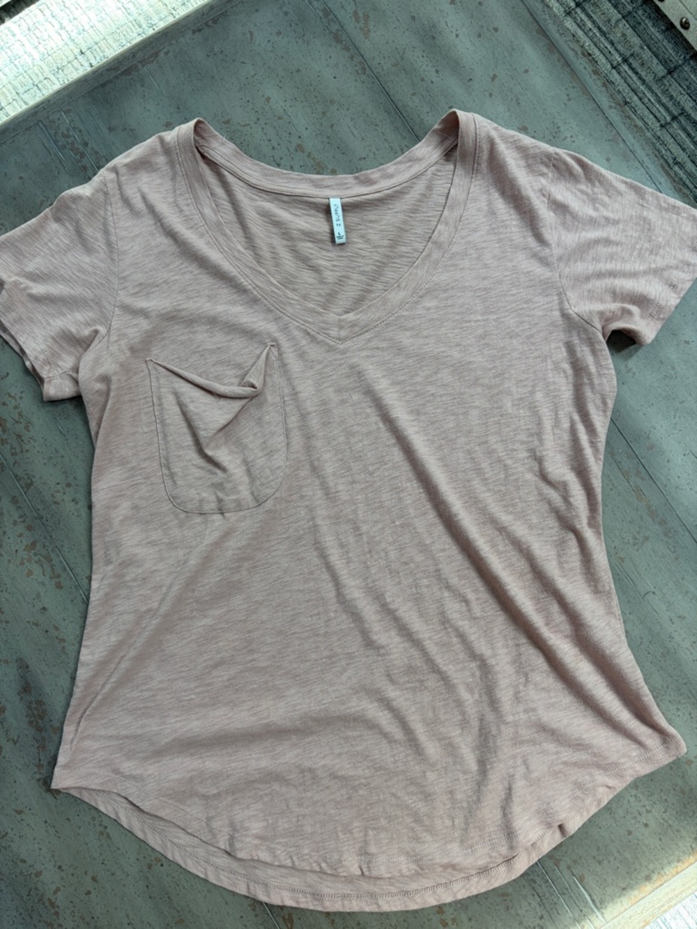 Z Supply V-Neck Pocket Tee - Dusty Rose